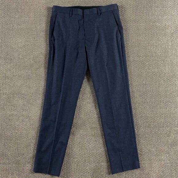 J.CREW Ludlow Slim Dress Pants Men's 30x30 Measures 32x30 Loro Piana Wool Blue - Picture 1 of 11